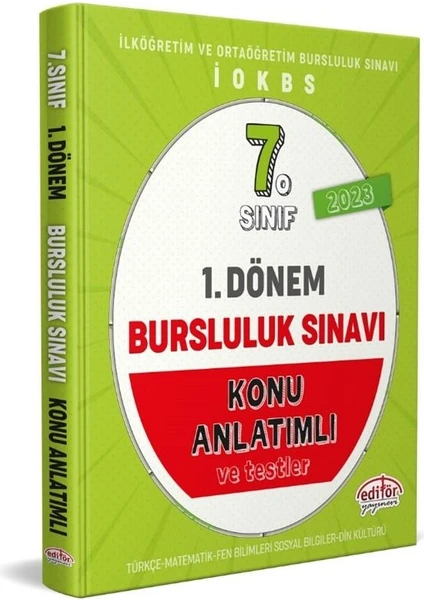 Editör Yayınları 7. Sınıf 1. Dönem Bursluluk Sınavı Konu Anlatımlı