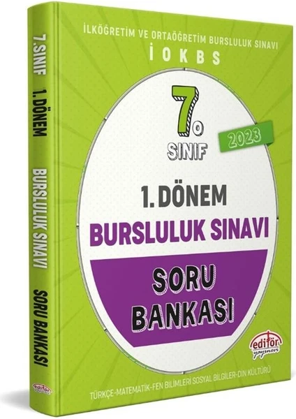 Editör Yayınları 7. Sınıf 1. Dönem Bursluluk Sınavı Soru Bankası