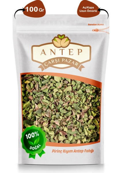 Antep Çarşı Pazar Pirinç Kıyım Antep Fıstığı | 100 Gr.