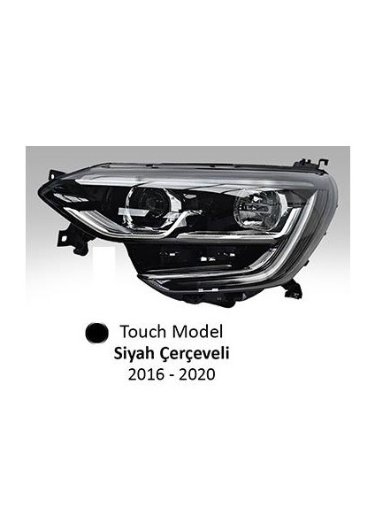 Far Motorlu Sol Megane 4 2016-2020 Touch Siyah Çerçeveli Ayfar 202333