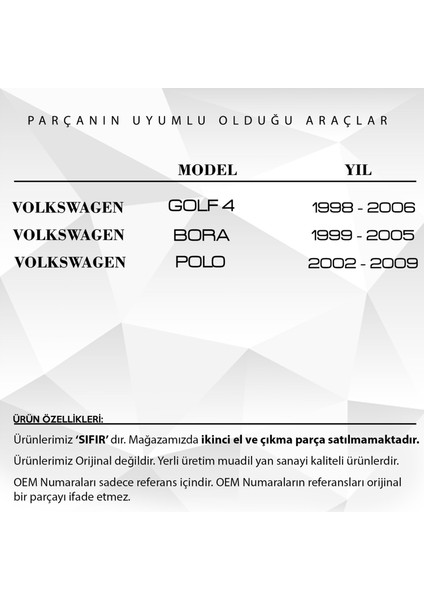 DNC Auto Part Volkswagen Için Motor Muhafaza Tapası Iki Tırnaklı