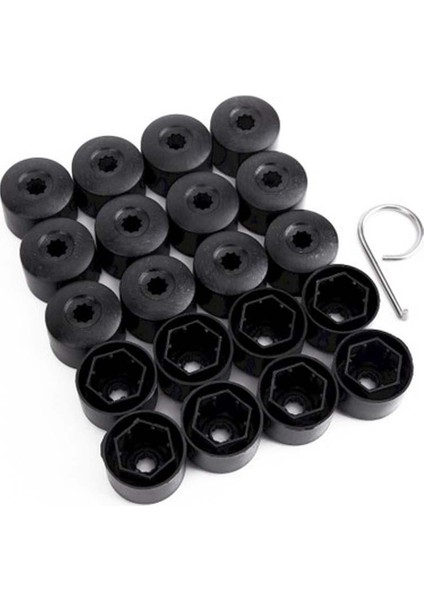 - Vw Jetta Bijon Civata Kapağı Siyah Renk 20 Adetli Set 17MM 1K06011739B9