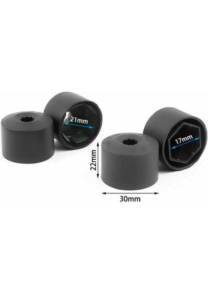 - Vw Jetta Bijon Civata Kapağı Siyah Renk 20 Adetli Set 17MM 1K06011739B9
