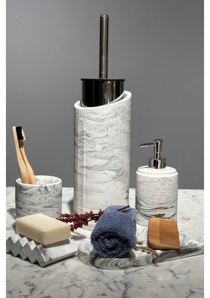 Marble Serisi Mermer Efekt Beton Banyo Seti modelleri