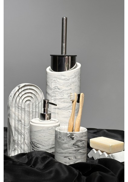 Marble Serisi Mermer Efekt Beton Banyo Seti indirimleri