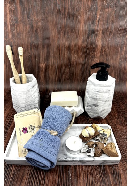 Beton Banyo Seti Gri modelleri