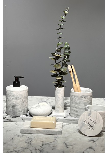 Marble Serisi Banyo Seti Beton modelleri