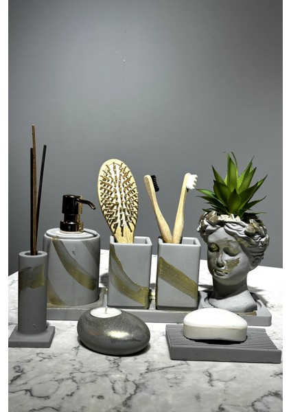 Antrasit Beton Banyo Seti
