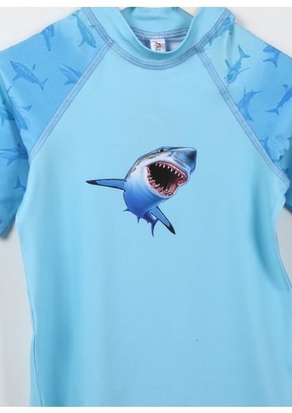 Desenli Mavi Erkek T-Shirt ST2332000007 modelleri