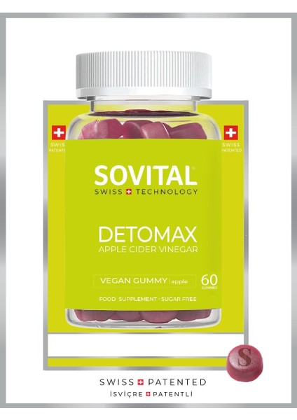 Sovıtal Detomax Enerji Sağlık Detoks Vegan Gummy 60'lı