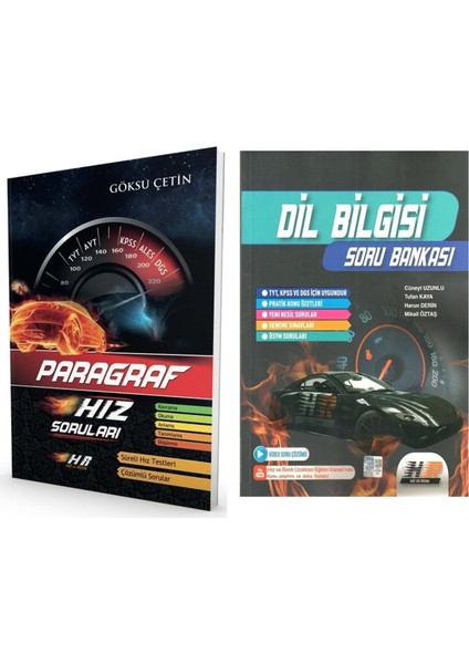 Hız ve Renk Yayınları TYT AYT Paragraf ve Dil Bilgisi Soru Bankası Seti 2 Kitap