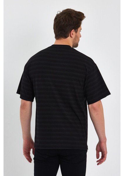 Çizgili Oversize T-Shirt E23-00105-SYH2 fırsatları
