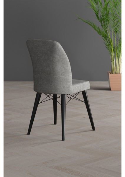 Arven Gold Serisi, 1.sınıf Ithal Kumaş, 1 Adet Sandalye, Siyah Gürgen Ayak