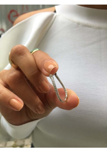 925 Ayar Gümüş Zirkon Taşlı Trend Küpe fırsatları