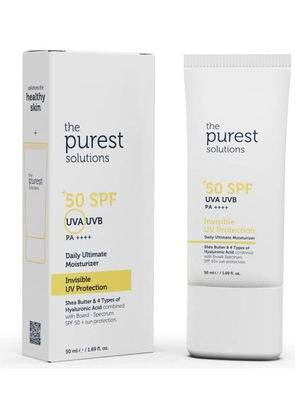 The Purest Solutions, Yüksek Koruma Ve Nemlendirici Etkili Güneş Koruyucu Krem Spf 50, 50 Ml