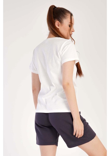 Kadın /3 Iplik Kısa Kol Şortlu Pijama Takım