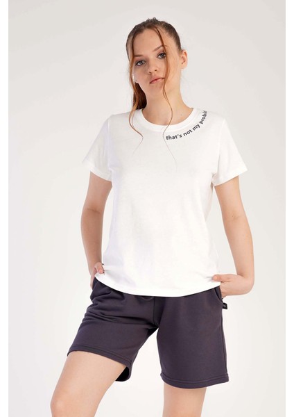 Kadın /3 Iplik Kısa Kol Şortlu Pijama Takım