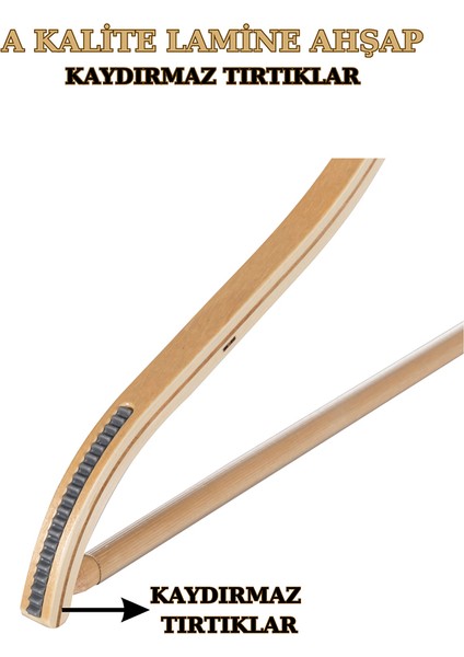 20 Adet A-Kalite Lamine Erkek Ceket Askısı Gömlek Askısı Tişört Askısı Ahşap Askı fiyatları
