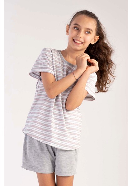 Kız Çocuk Kısa Kol Şortlu Pijama Takım fiyatları