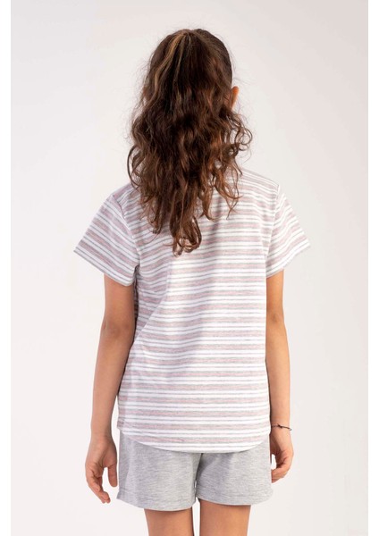 Kız Çocuk Kısa Kol Şortlu Pijama Takım fırsatları
