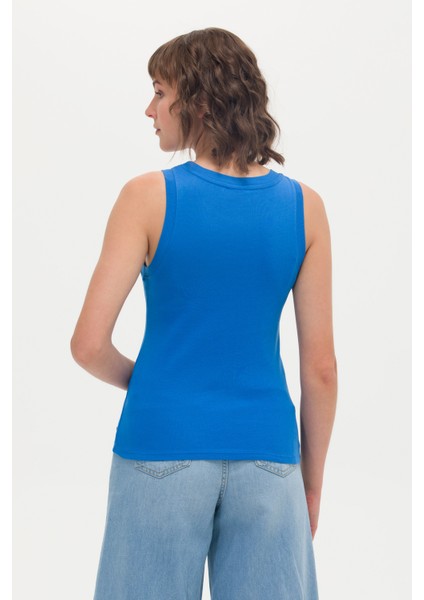 Kadın Saks T-Shirt 50266320-VR045 indirimleri
