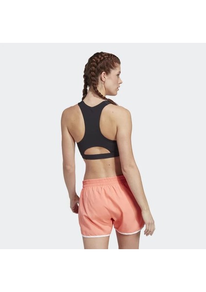 HS7258 Run Training Kadın Siyah Sporcu Sütyeni