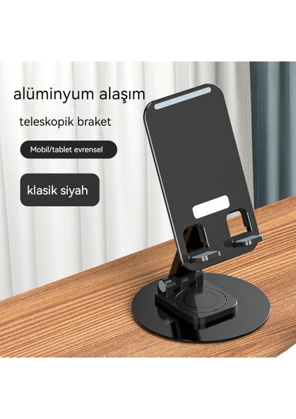 Bigsharp Alüminyum Alaşımlı Cep Telefonu Braketi Dönen Masaüstü Metal Cep Telefonu Tablet Braketi Yaratıcı (Yurt Dışından)