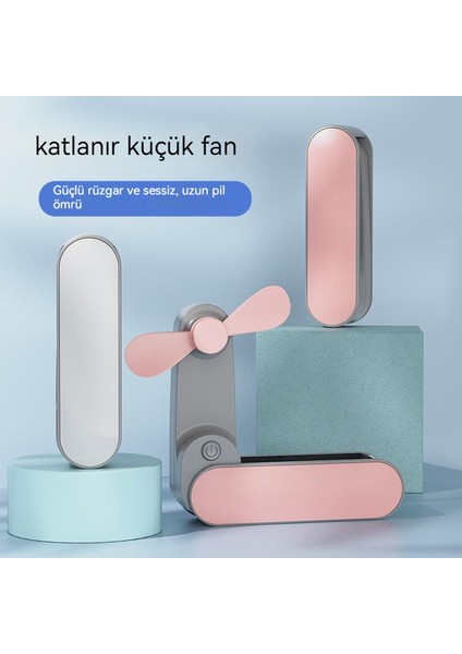 Bigsharp Yeni Mini USB El Katlanır Küçük Fan Taşınabilir Dilsiz Küçük Fan Şarj Hazinesi Ikisi Bir Arada Yaratıcı Hediye (Yurt Dışından)