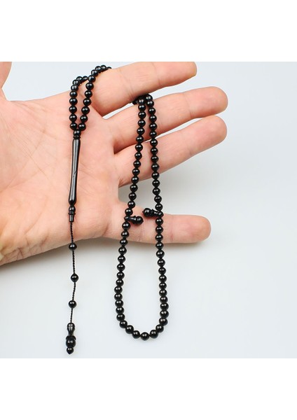 Siyah Kınalı Küçük Boy Namaz Tesbihi 99 Kuka Tesbih (5 x 5 indirimleri