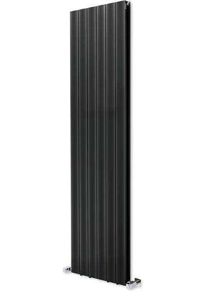 1800 x 475 MM Amber Dikey Antrasit Alüminyum Radyatör Standart Bağlantı
