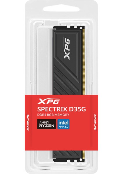 Xpg Gammix D35 16 GB Rgb Ddr4 3200MHZ CL16 AX4U320016G16A-SBKD35G Siyah Tek Modül Ram