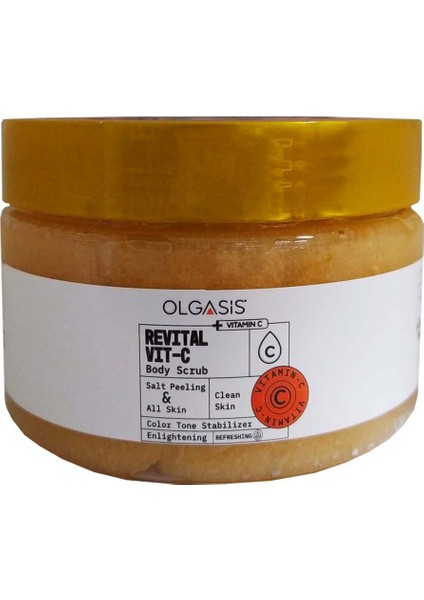 Revital Vitamin C Body Scrub Pürüzsüzleştirici Natural Vücut Peelingi Ince Granül Arındırıcı 250 ml