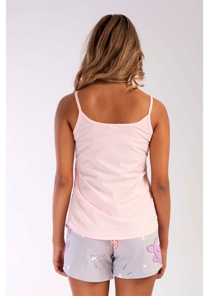 Pamuklu Kadın Ip Askılı Şortlu Pijama Takım fırsatları