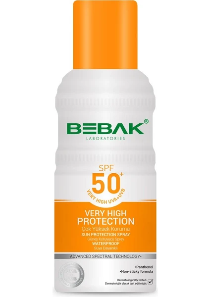 Spf 50+ Uva/uvb Işınlarına Karşı  Yüksek  Etkili  Güneş Koruyucu Sprey 150 ml