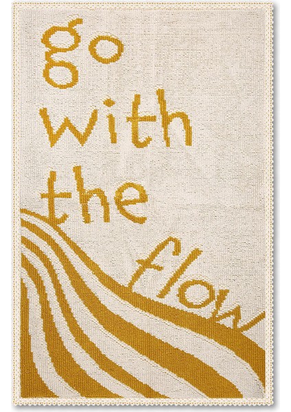 Go With The Flow Doğal Pamuklu 2'li Banyo Kilim Seti 60X100+50X60 cm - Hardal fiyatları