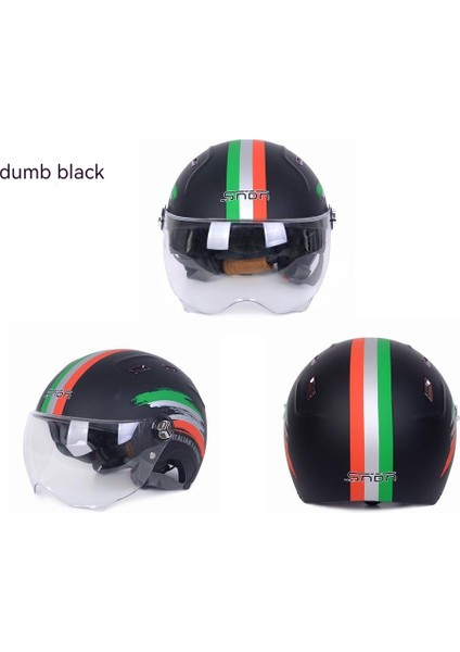 3c Sertifikalı Kask Kask Çift Lens Yarım Kask Four Seasons Uv Koruma Yetişkin Kask (Yurt Dışından)