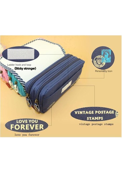 Çok Katlı Kız ve Erkek Ilkokul ve Ortaokul Öğrencisi Kalem Çantası Kanvas Uzun Kalem Çanta Kırtasiye Kutusu (Yurt Dışından) modelleri