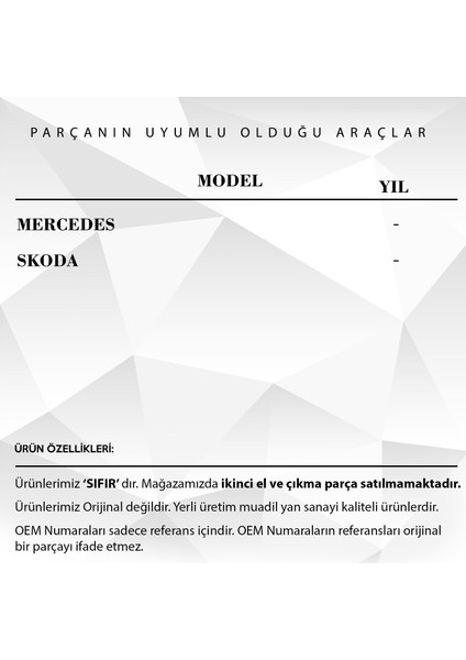 Mercedes - Skoda Için Kilometre Dişlisi