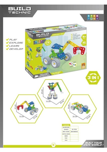 Buıld Technıc 3 In 1 95 Parça fiyatları