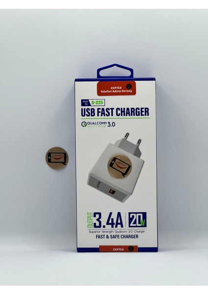 20W Şarj Aleti Adaptörü S-225 USB