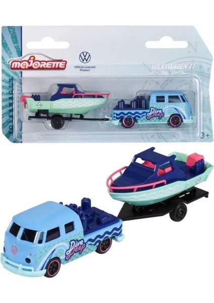 1:64 The Originals Volkswagen T1 Taşıyıcı Tekne Mavi