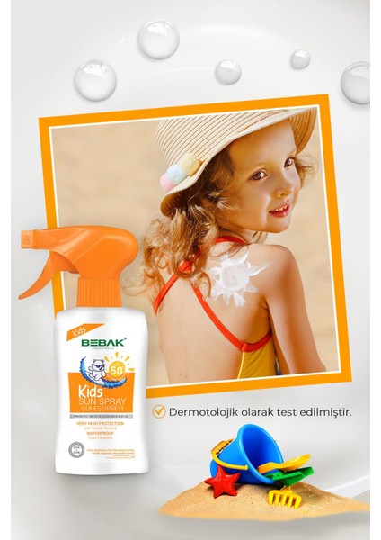 Spf 50+ Uva / Uvb Işınlarına Karşı Yüksek Etkili Çocuk Güneş Spreyi 175 ml modelleri