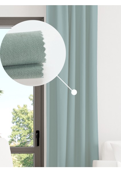 Kadife Dokulu Sis Mavisi Ada Fon Perde Ekstrafor Büzgülü Dream Series fiyatları