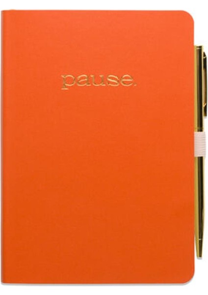 DesignWorks Ink Vegan Deri Kaplı Pause Kalemli Şükran Defter