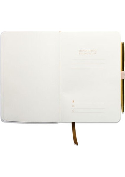 DesignWorks Ink Vegan Deri Kaplı Pause Kalemli Şükran Defter