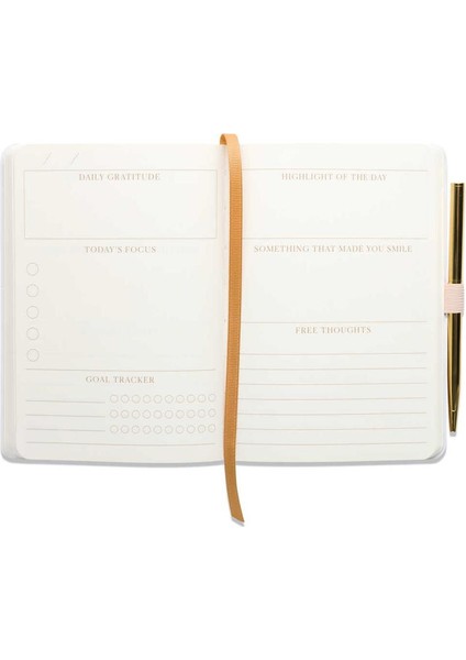 DesignWorks Ink Vegan Deri Kaplı Pause Kalemli Şükran Defter