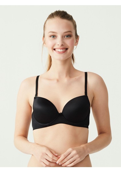 U.S.POLO 66141 BAYAN KULAKSIZ İÇİ DOLU SİYAH SÜTYEN