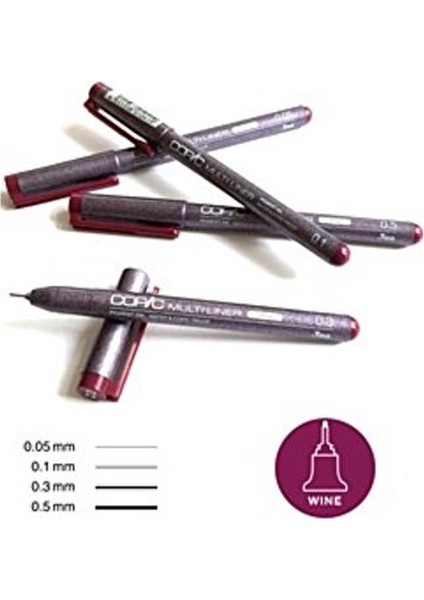 Multiliner Classic Wine 0.3 mm Çizim Kalemi