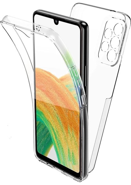 Samsung Galaxy A23 Kılıf Ön Arka Şeffaf Silikon Koruma Şeffaf