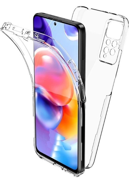 Xiaomi Redmi Note 11S Global Case Kılıf Ön Arka Şeffaf Silikon Koruma Şeffaf